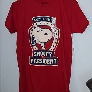 Peanuts Red Snoopy for President Kids Tee
